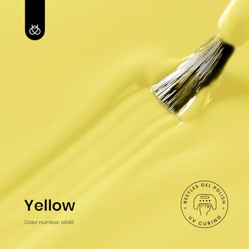 Image of Beetles Yellow Gel Nail Polish 15ML Soak Off UV Gel for Fall Nail Art