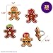 DecoPac Gingerbread Friends Cupcake Rings, 24 Christmas Cupcake Toppers For Festive Parties & Celebrations, Cute Gingerbread Men, Food Safe Cake Toppers – 24 Pack