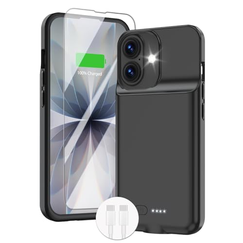 GIN FOXI Battery Case for iPhone 17, Charging Case Charger 8500mAh Ultra-Slim Lightweight Powerful Battery Pack 15W Fast Rechargeable Anti-Fall TPU Juice Box for iPhone 17 (6.3