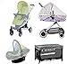DIVCHI Kinderwagennetz, universelles Moskitonetz, Insektenschutznetz für Kinderwagen, Autositz, Buggy, Babyschale, Bett, Kinderwagen, Stubenwagenkorb, Jogger, Reisebett