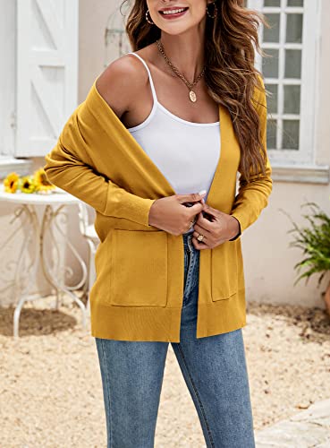 Yousify Womens Cardigan Sweater Long Sleeve Open Front Knit Cardigan Sweater with Pockets4