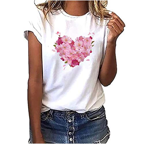 Summer Tops for Women, Long Tshirts for Women Christmas Costume Pullover Pullovers Ugly Christmas Anime Party Club Night Heated Funny Western T Shirts for Women White