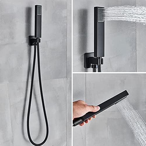 Robinet de douche noir contre les brûlures grâce à l'écran digital