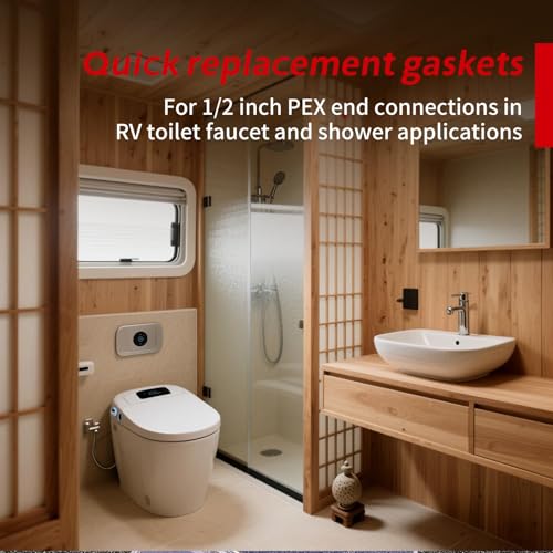 Image of Litorange 16435 Silicone Swivel Seal, 1 /2 inch PEX Swivel Cone Washer for RV Bathroom Valve & Shower Freshwater Hose(Pack of 20)