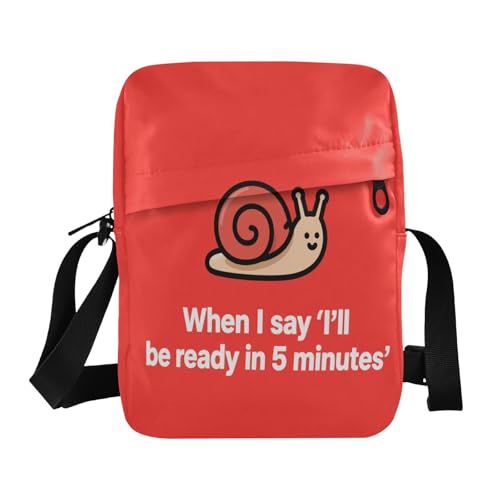 messenger bag crossbody crossbody bag Casual Purse Adjustable Strap for Travel Travel- I Am Ready