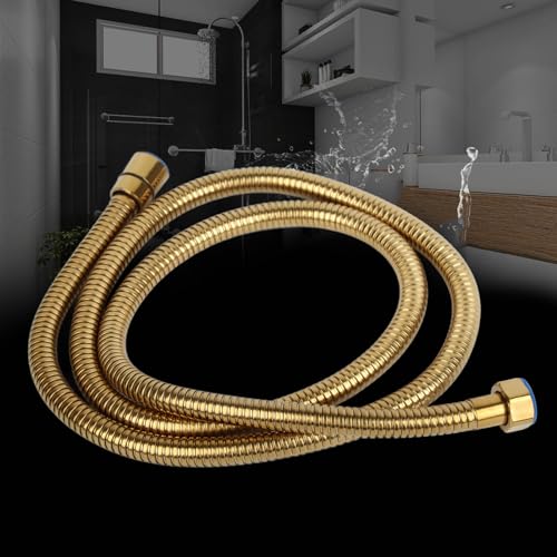 Duschschlauch, Edelstahl-Handbrauseschlauch, Universeller Ersatz mit G1/2-Gewindeeinsatz und Mutter für Badezimmer