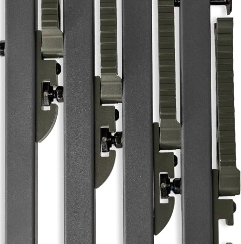 Image of XOP 34 Inch Aluminum Climbing Sticks for Hunting - 3 Pack | Tree Steps for Hunting Treestands - Storm Grey w /XOP Green Steps, 34 Inches Long