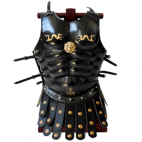 THOR INSTRUMENTS ROMAN MUSCLE ARMOR BLACK ANTIQUE FINISH JACKET COLLECTIBLE REPLICA COSTUME Rustic Vintage Home Decor Gifts by THOR INSTRUMENTS - Used condition - US$122.56