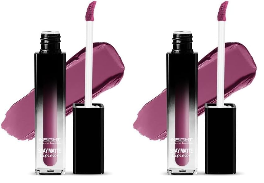 Image of INSIGHT Stay Matte Lipcolor | Butter Texture with Matte Finish | Long Lasting Formula | Transferproof | Comfortable Wear | Infused with Avocado Oil & Niacinamide - (MY LIGHTHOUSE) 3g (Pack of 2)