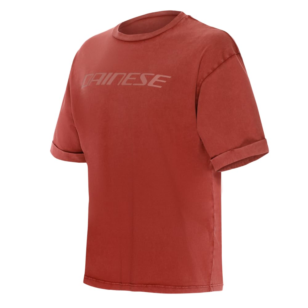 Dainese Men's SFUMATA Short-Sleeved Crew-Neck T-Shirt, Red Pear, XXL