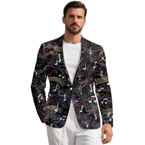 Men's Suit Jacket, Blazer Sport Coat Slim Fit One Button Cozy Dress Coat Casual Jacket with Side Pockets for Party