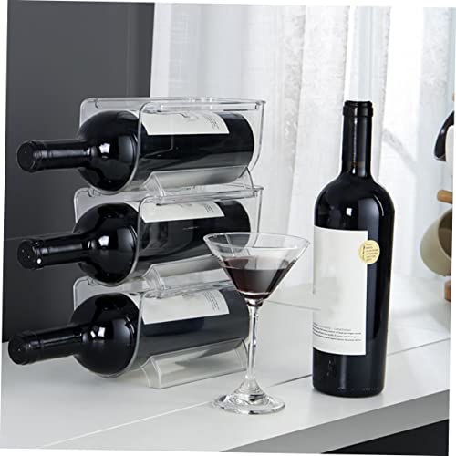 Soporte pequeño para botellas de vino 4 piezas miniatura 4