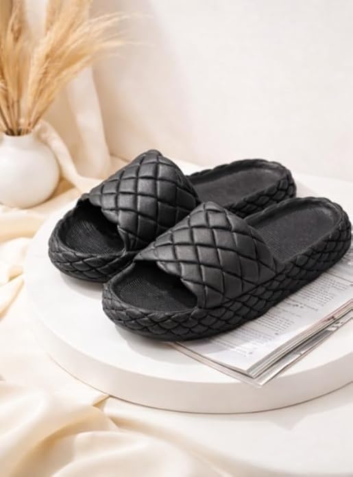 Image of Richmen Women Summer Flip Flop Slippers Casual Pillow EVA Anti-Slip Sole Sandals for Women's & Girls Soft Cushioned Bathroom & Home Slides Rubber Flats