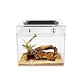 Reptile Growth Mini reptile tank,8" x 8"x 8" vivarium with Top Sliding Door Screen Ventilation for Small Fish,Insect,Snail,Gecko?Tarantula,Bearded Dragon,Jumping Spider,Stick Insect,Praying Mantis