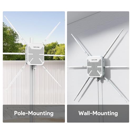 Image of WAVLINK AX3000 Outdoor WiFi 6 Extender, 2026 Long Range Gigabit Wireless Access Point, Dual-Band, 6 x 7dBi High-Gain Antennas, Support Mesh /AP /Repeater Modes, IP67 Weatherproof, Starlink Compatible