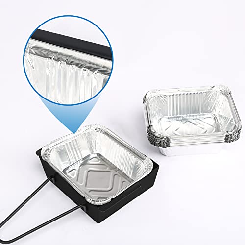 Image of Grill Drip Pan for Nexgrill 720-0830H for Nexgrill Grease Tray Replacement Grease Pan /Box for Nexgrill 720-0888N 720-0925P 720-0896 720-08882A for Cuisinart CGG-7400 with 15pack Aluminum Foil Liner