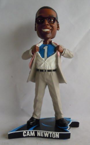Cam Newton Carolina Panthers TD Celebration Pose (Suit & Glasses) NFL Bobble Head Forever Exclusive