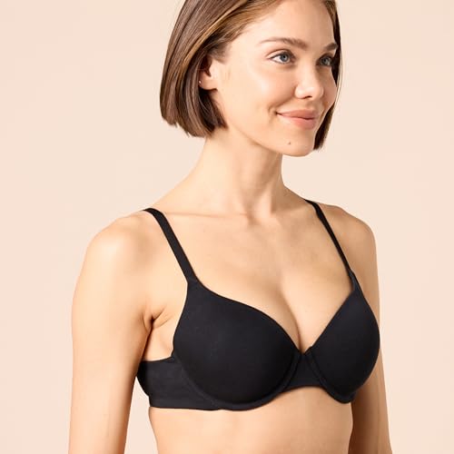 Image of Amazon Essentials Women's Supportive Underwire T-Shirt Bras, Breathable Cotton, Comfortable, Pack of 2