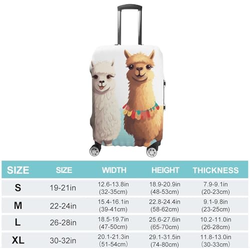 Llama Alpaca Printed Luggage Cover Protector, Fits 18-32 Inch Luggage2