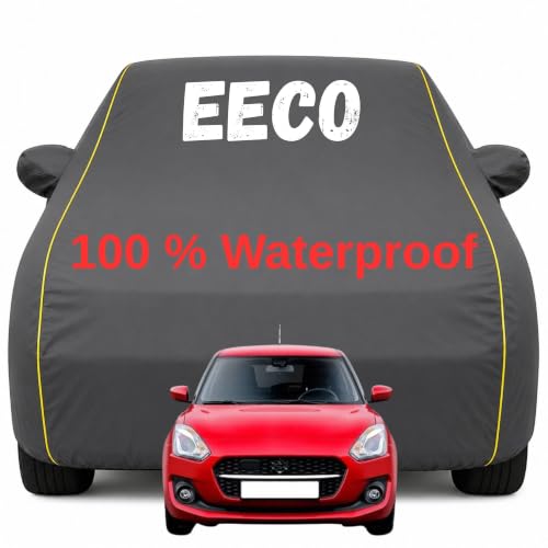 Image of Durable Full Body Waterproof Eeco Car Cover | Premium Polyester Grey Cover | Custom Fit Vehicle Protection | UV Resistant, Dustproof, Scratch Resistant, Heat & Wind Protection