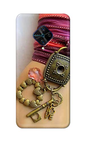 Image of Girl Hand with Keychain Hard Back Case Cover for Vivo S1 Pro Back Cover -(J5) VNS2228
