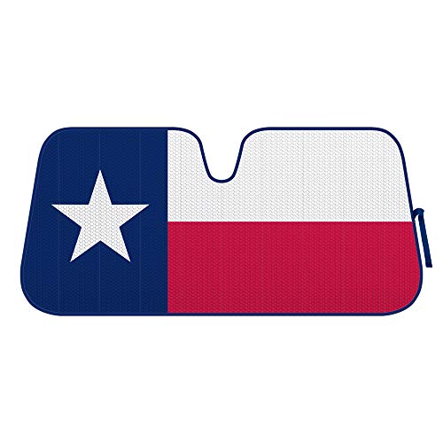 BDK Texas Flag - Front Windshield Sun Shade-Accordion Folding Auto Sunshade for Car