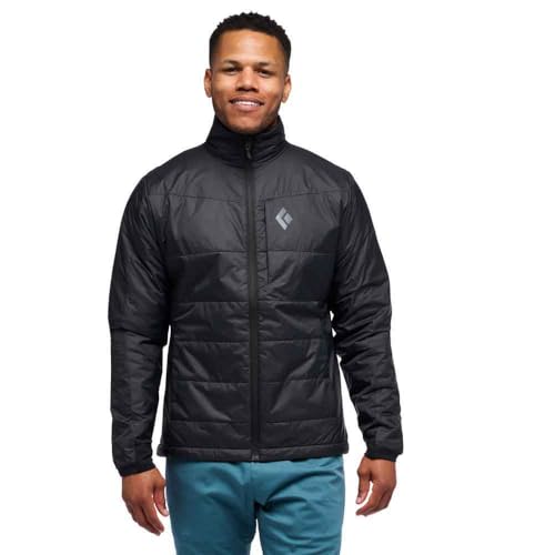 BLACK DIAMOND Men’s Solution 2.0 Jacket | Stretch Fleece Insulation | Breathable Midlayer | Lightweight Alpine & Climbing Jacket | Black | Large