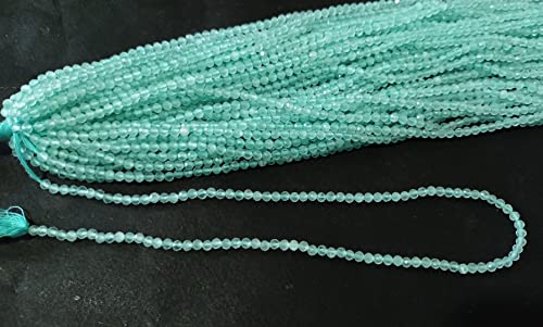 Natural Green Fluorite Faceted Round Beads 3 Mm Approx | A Strand Of 12 Inch | Beads For Diy Jewelry -Earring, Necklace, Bracelet, Anklet (10) #TOP2