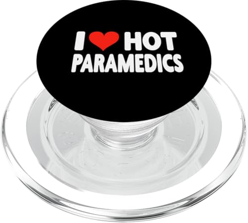 Me encantan los paramédicos calientes - Corazón - Clínica de ambulancias médicas EMT PopSockets PopGrip para MagSafe