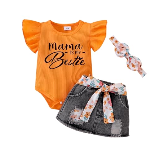 CETEPY Baby Girl Clothes 0-3 Months Newborn Romper Ruffle Sleeve ...