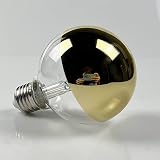 TIANFAN G80 Żarówka LED Edison bez cienia 2 szt., 4 W (40 W Eq), 2700K ciepłe światło, ściemnialna, gwint E27, 4 kolory, 220 V (złoto)