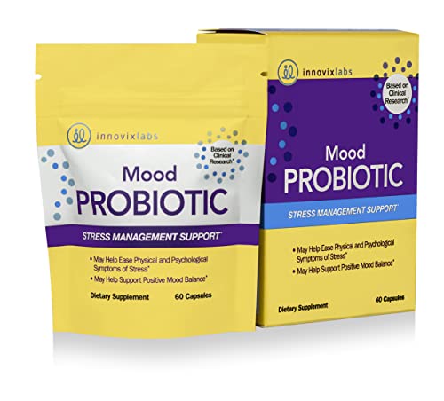 InnovixLabs Mood Probiotic, 60 Capsules, Lactobacillus helveticus Rosell-52ND & Bifidobacterium longum Rosell-175, 1st Probiotic Formula Clinically Studied for Mood Support, Probiotics for Men & Women