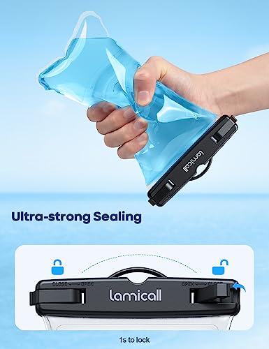 Image of Lamicall Waterproof Phone Pouch Floating - Soft Click, IPX8 Water Proof Cell Phone Protector for iPhone, for 4-7 inch, 2 Pack