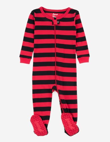 Image of Leveret Fleece Baby Boys Girls Footed Pajamas Sleeper Kids & Toddler Christmas Pajamas (3 Months-5 Toddler)