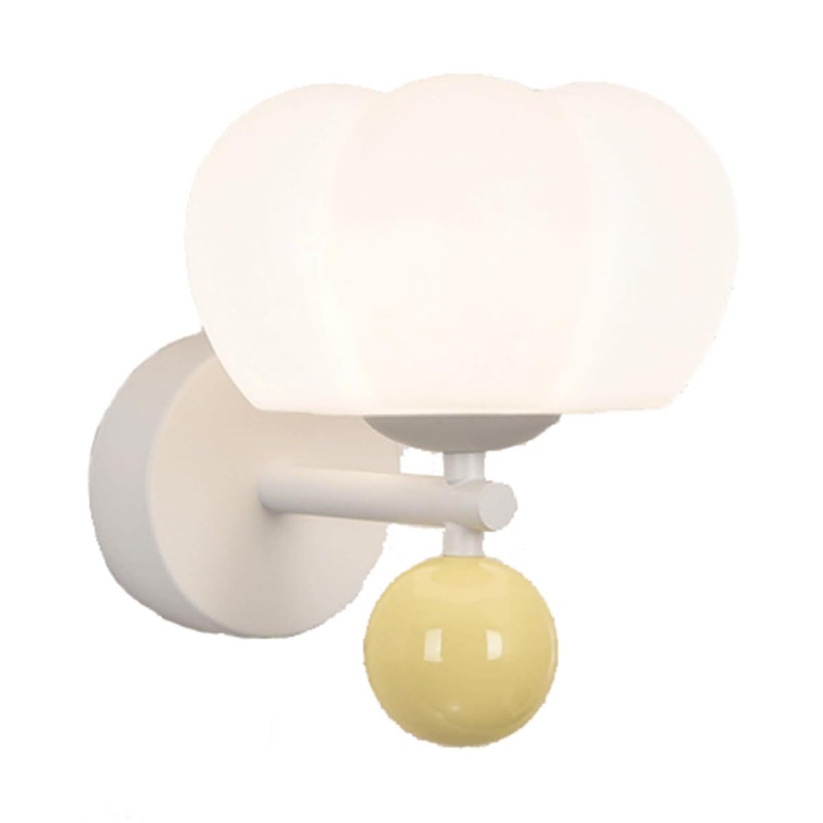 KBUUKYYXouy Nordic Cream Wall Light Lamp Sconce Fixture 1 Pack E26 Base Bedroom Bedside Flush Mount for Living Room Farmhouse Mirror