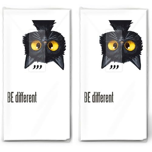 20 einzelne Taschentücher Tiermotive Sei doch mal anders. 2 Packungen mit 10 einzelnen Papiertaschentücher bedruckt als Geschenk.