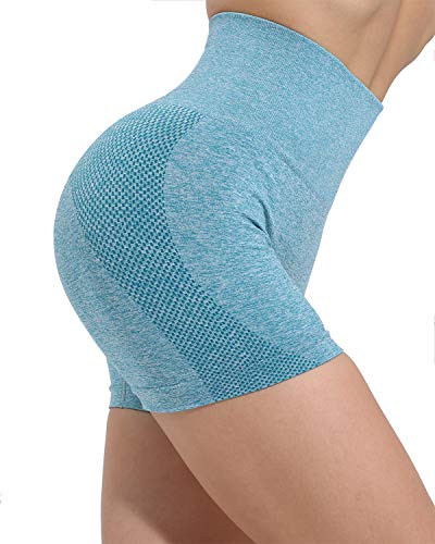 ATHVOTAR bermuda de ginástica sem costura para mulheres – Short atlético de compressão de cintura al