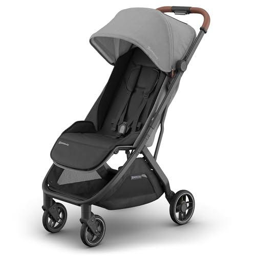 UPPAbaby Minu V3 - Cochecito de bebé para niños pequeños, compatible con contenedor superior, plegado con una sola mano, protector de lluvia UPPAbaby incluido, niños y niñas, gris carbón Mélange