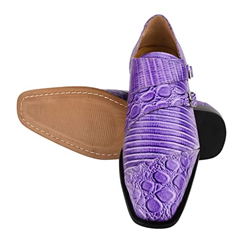 Image of LIBERTYZENO Mens Hornback Print Genuine Leather Lace Up Oxford Dress Shoes