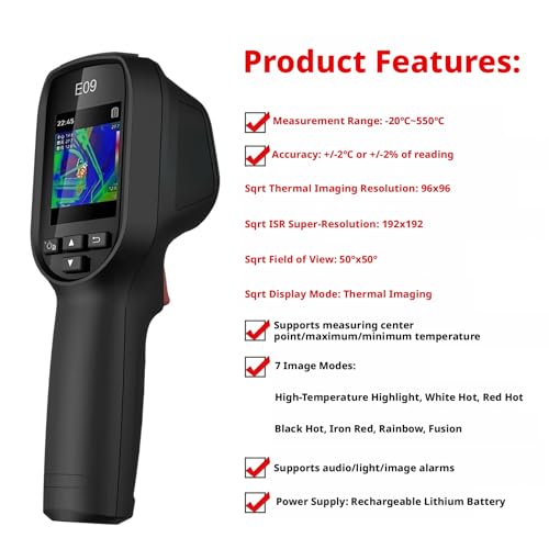 Caméra thermique E09 imager portable infrarouge vision nocturne