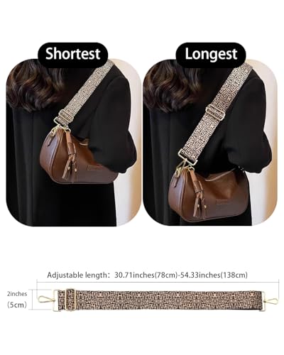 Image of Embroidered Purse Straps Replacement Crossbody Wide Adjustable Bag Straps | Thick Purse Strap for Crossbody Bags,Extra Long Strap,Cross Body Straps for Handbags,Bag Straps for Tote Bags,Shoulder Straps
