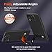 Compatible for Doogee N55 / N55 Pro / N55 Plus Phone Case with Glass Screen Protector [3 Stand Ways] Metal Kickstand/Stand Silicone TPU Slim Fit Shocproof Protective Cover Case for Doogee N55 - Black