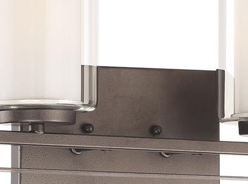 Image of Minka Lavery 6104-172 Parsons Studio Vanity Bath Light, 4-Light, 400 Total Watts, 32.5-in H x 8.75-in W, Smoked Iron