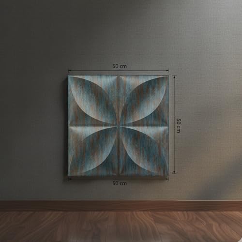 Image of Kayra Decor Panels for Wall Decor Butterfly Design Rustic Wood Color 19.7 inch x 19.7 inch (Pack of 40) - Covers 107.80 Sq. Ft.