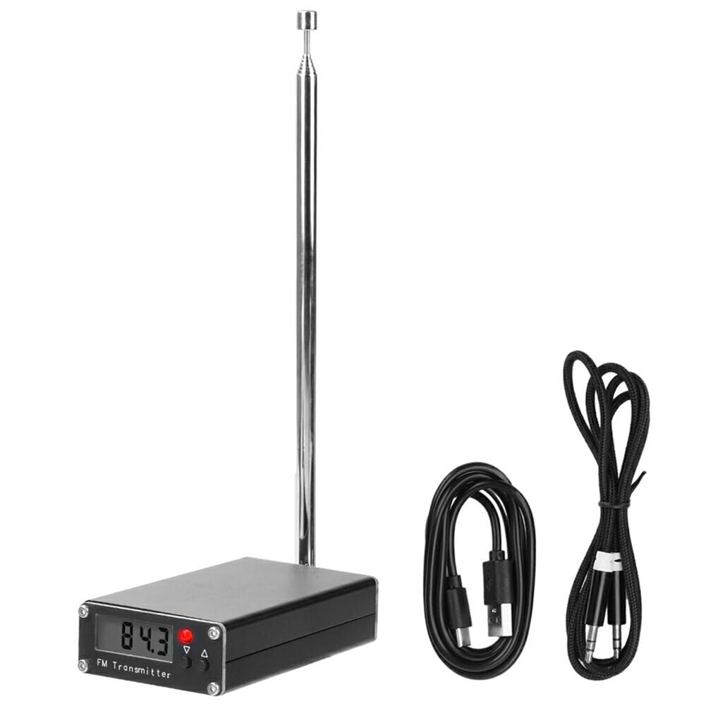 Amazon.co.jp: Lychae 0.5W FMトランスミッター デジタルディスプレイ