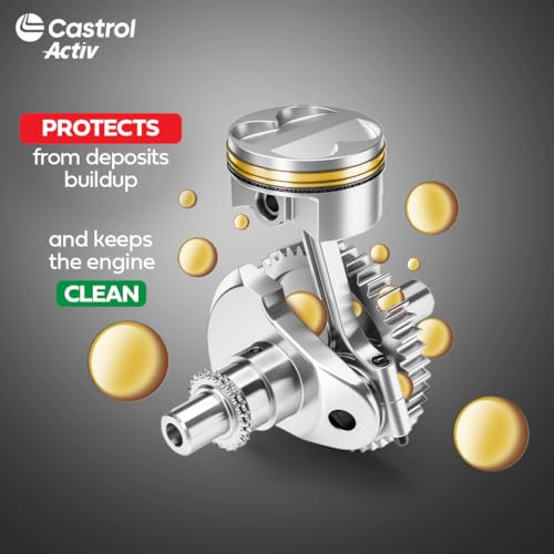 Image of Castrol Activ STOP-START 10W-30 4T Synthetic Engine Oil for Bikes 900ML | 3X Protection | With Actibond Technology | Engine Protection for bikes | JASO MA2 (Pack of 5)