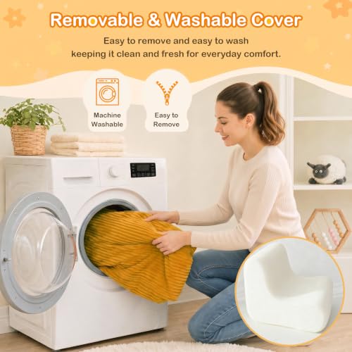 Image of DAICO Kids Bean Bag Chair Ultra-Soft Toddler Bean Bag Sofa with Handle, Small Toddler Comfy Lazy Lounger Reading Foam Chairs for Playroom or Bedroom - Birthday Gift for Boys and Girls