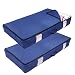 ACMETOP Upgrade Ultra Large Under Bed Storage Bag, Solid Zipper & Carry Handles, Great for Comforters, Blankets, Duvet, linens,Bedding,Clothing,Sweaters (2-Pack, Navy)