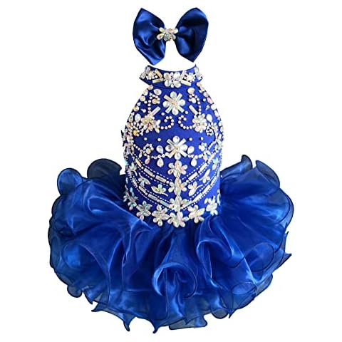 Jenniferwu G284-6 Infant Toddler Baby Newborn Little Girl's Pageant Party Birthday Dress Blue Size 18-24M Cover
