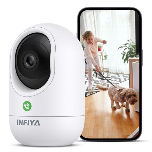 INFIYA 2K Überwachungskamera Innen - Kamera Überwachung Innen, Babyphone mit Kamera, WLAN Kamera...